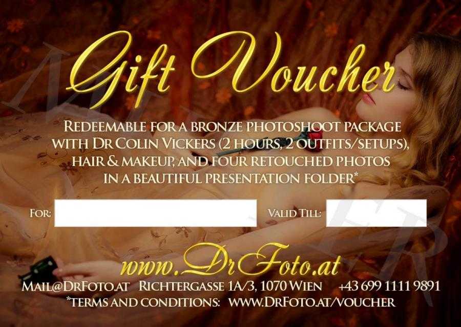 Bronze Photoshoot Package Gift Voucher - Back